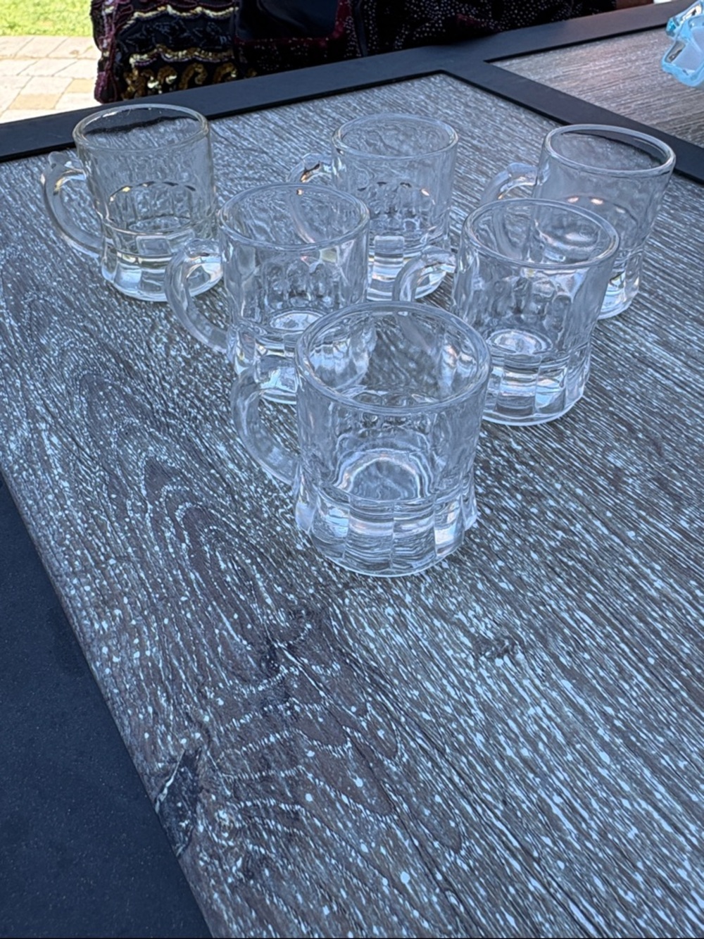 Clear Glass Mini Beer Mug shot glasses - Set of 6